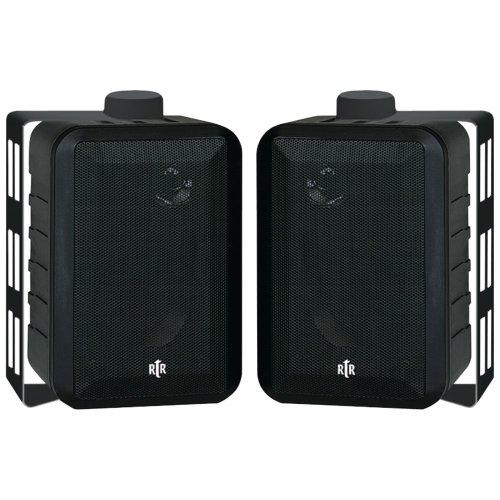 BIC 1 - RtR Series 3-Way Indoor/Outdoor Speakers (Black), 5W - 100W per channel, Drivers: .5" fluid-cooled tweeter, 2" wide dispersion midrange & 4" woofer, RTRV44-2