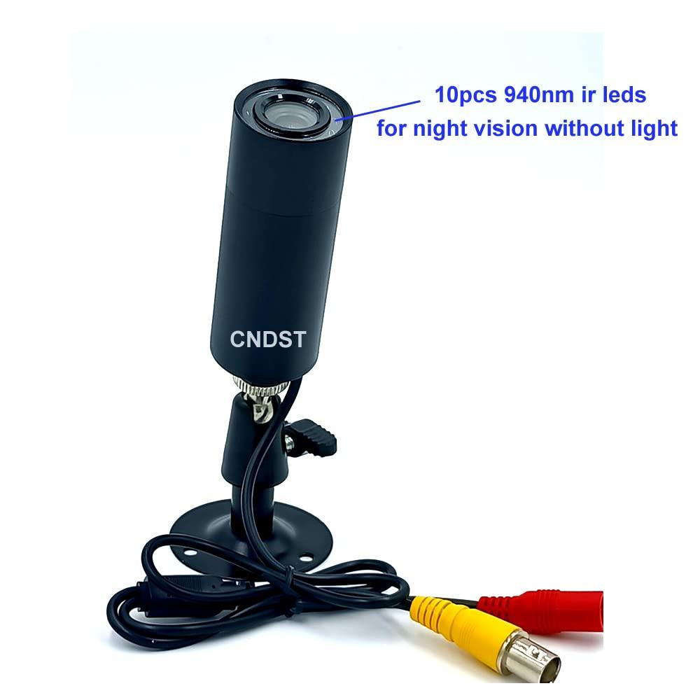 CNDST CNDST HD 1080P 2MP Starlight 0.0001Lux 4-in-1 TVI/CVI/AHD/960H CVBS CCTV 10pcs 940nm IR LEDs Night Vision Mini Pinhole Bullet Waterproof Security Camera, for 1080P 4-in-1 TVI/AHD/CVI/CVBS/960H DVR