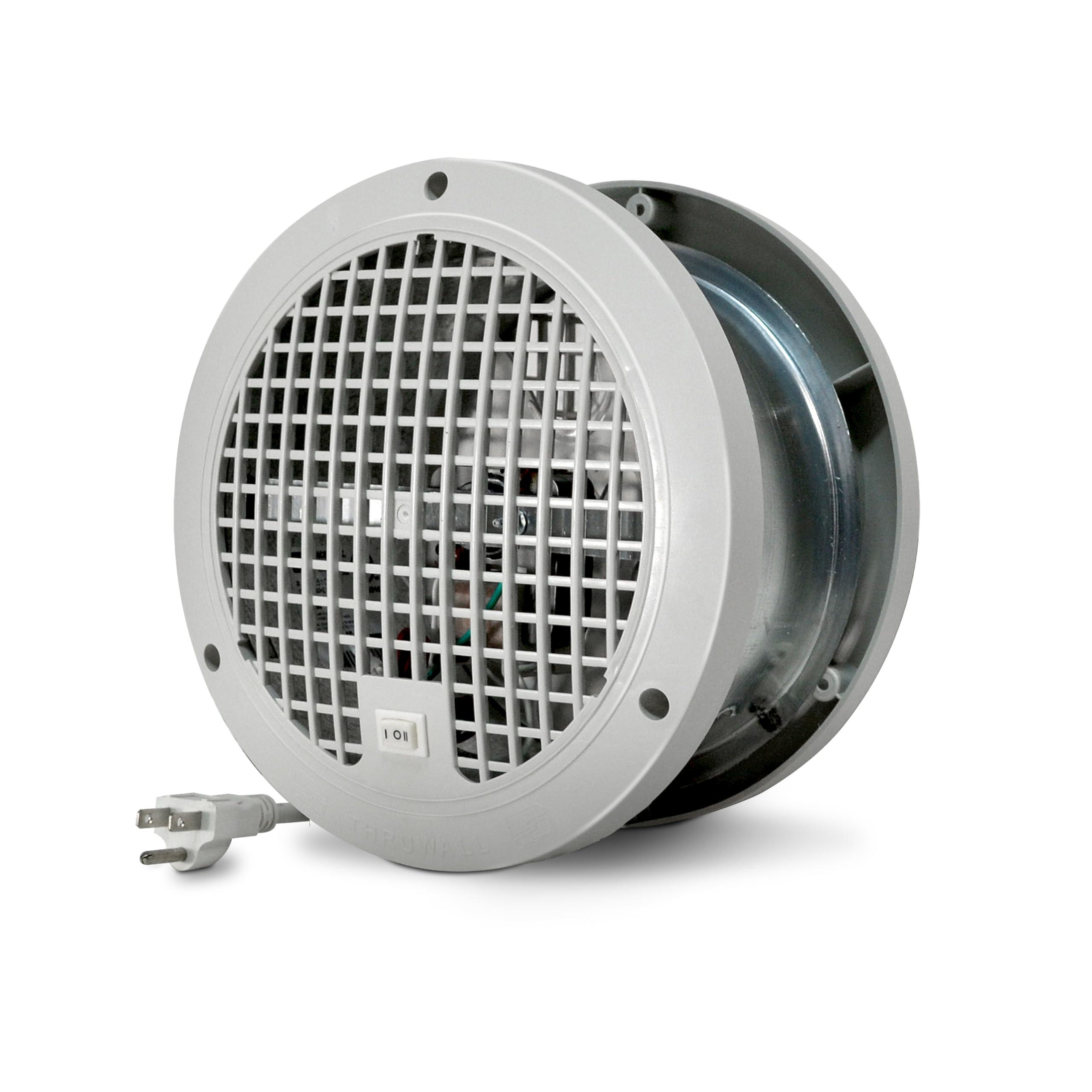 Suncourt Suncourt ThruWall TW108 Room-to-Room Transfer Through Wall Vent Fan, 2-Speed Wall Vent Register Booster Fan, Quiet Operation, Improved Air Flow for Better Indoor Heating and Cooling, White