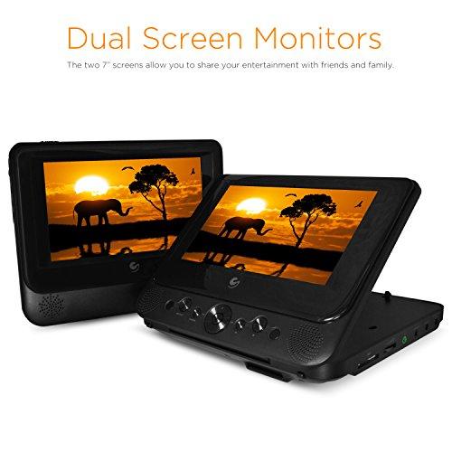 Ematic Ematic ED717 7-Inch Dual Screen Portable DVD Player (Black)