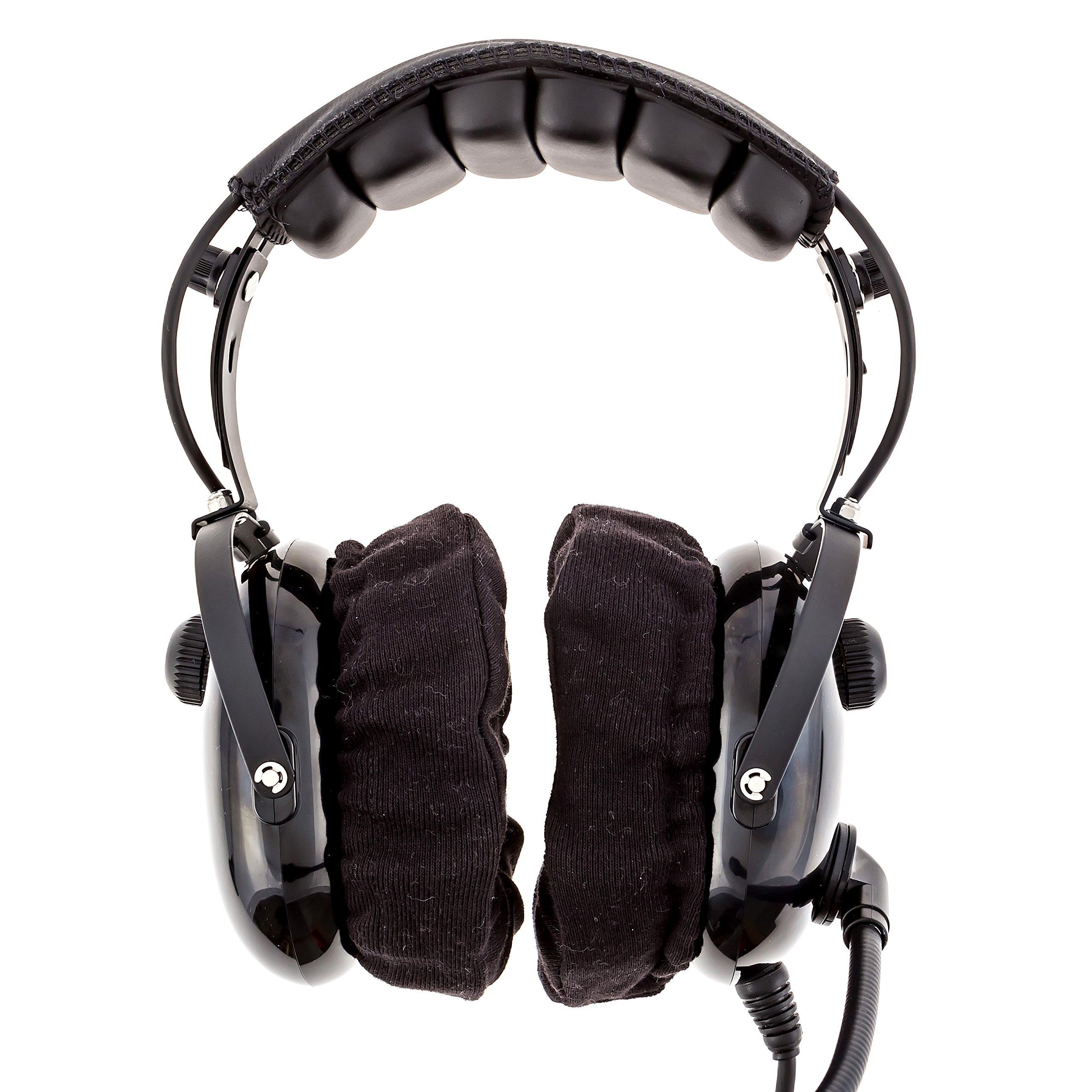 KORE AVIATION KORE AVIATION KA-1 General Aviation Headset for Pilots with 100% Cotton, Washable, Double Knit, Cloth Ear Cover (Sold in Pairs)