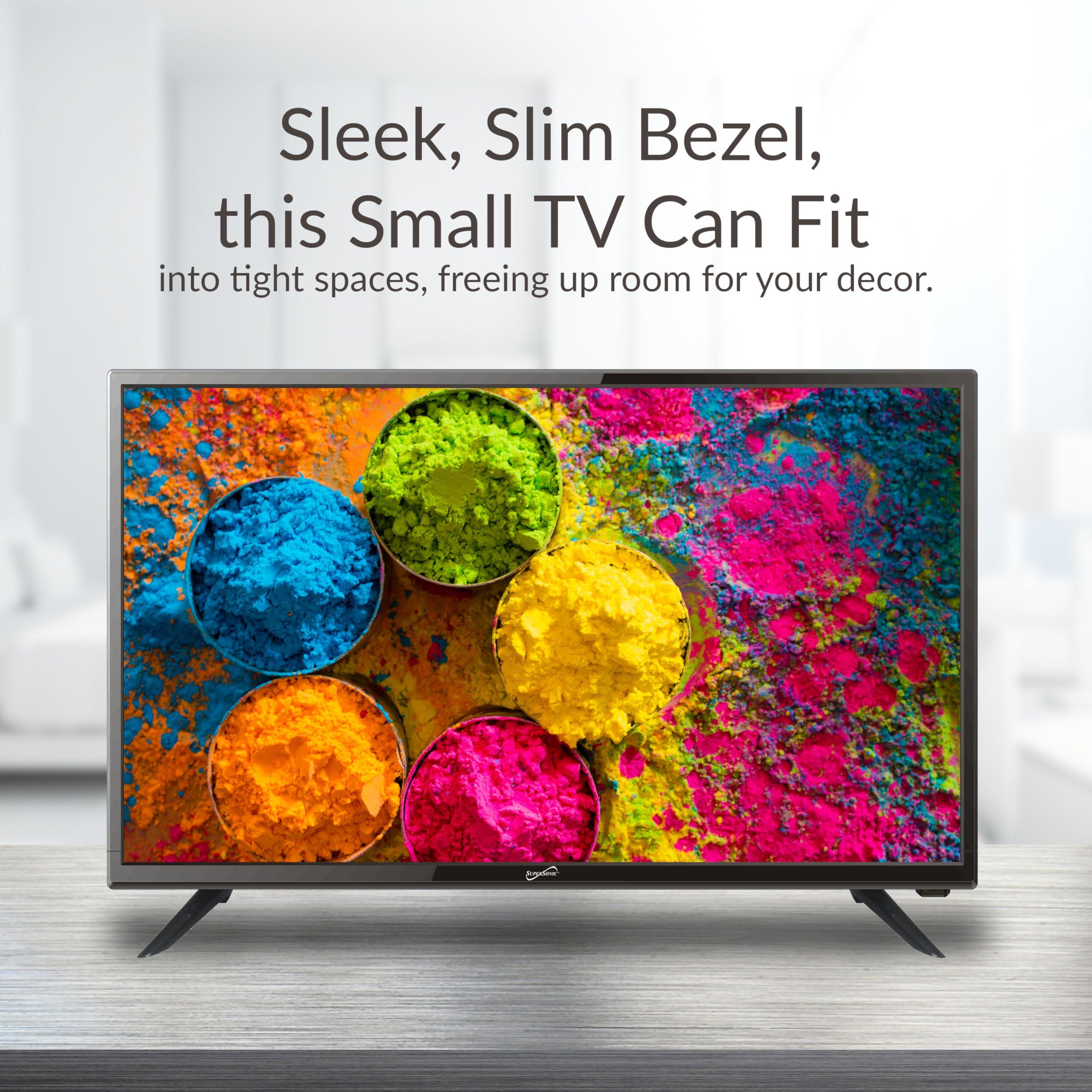 Supersonic Supersonic SC-2411 23.6\" DLED HDTV with Built-in Dual Tuners, HDMI Input, 1080p Resolution, 178 Viewing Angle, USB Compatible, Remote Control and AC/DC Compatibility