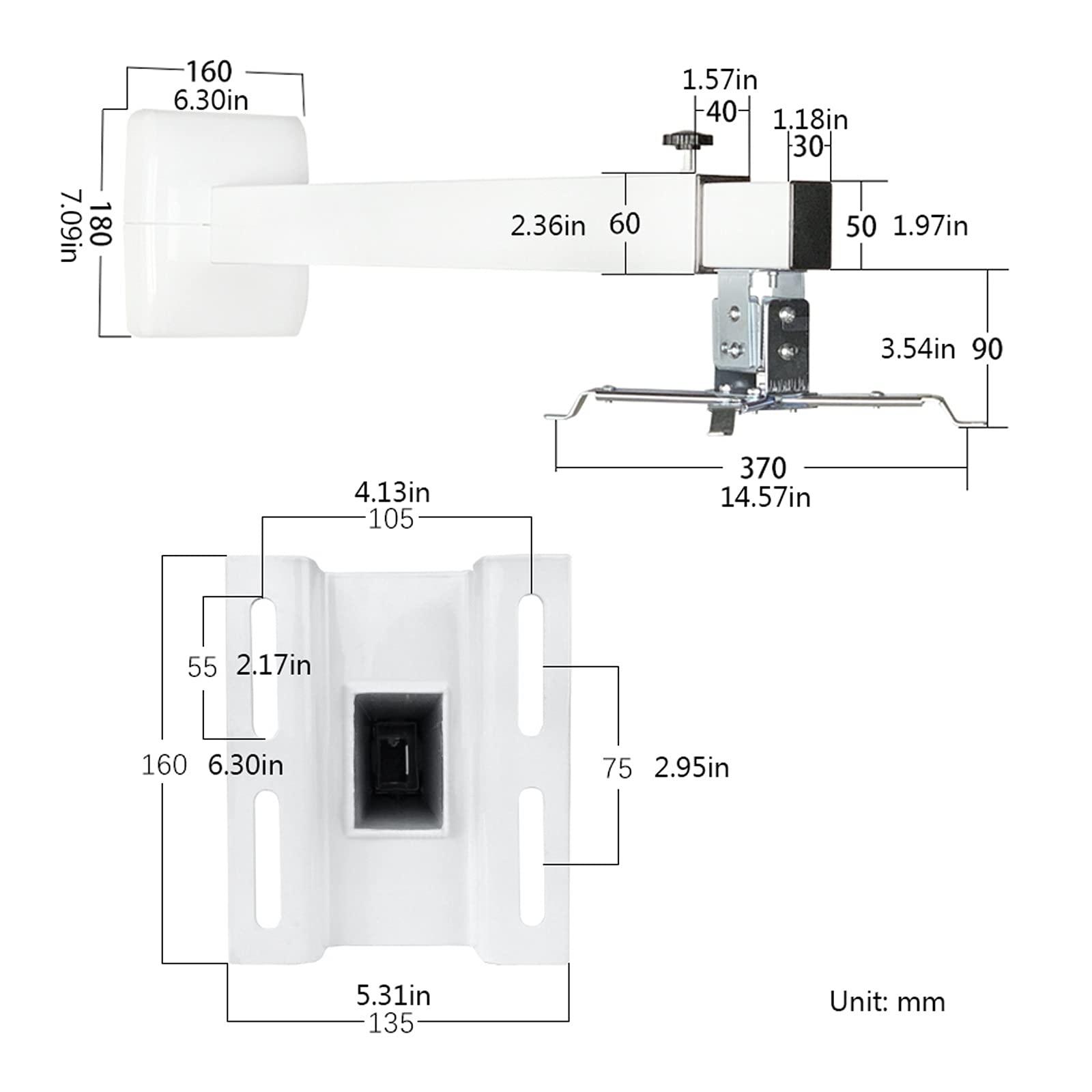 GLigeT Projector Mount Stand Projector Mount Wall Projector Ceiling Mount Projector Stand Extendable Video Projector Wall Mount Bracket with Adjustable Height Projector Ceiling Mount