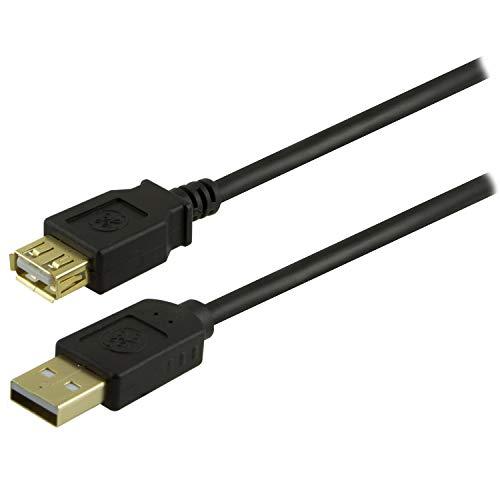 GE home electrical GE home electrical GE 6 ft. USB Extension Cable, Extend the Length of a USB Cable, USB-A Male to USB-A Female, for Laptop, Printers, USB Hubs, and More, Black, 34505