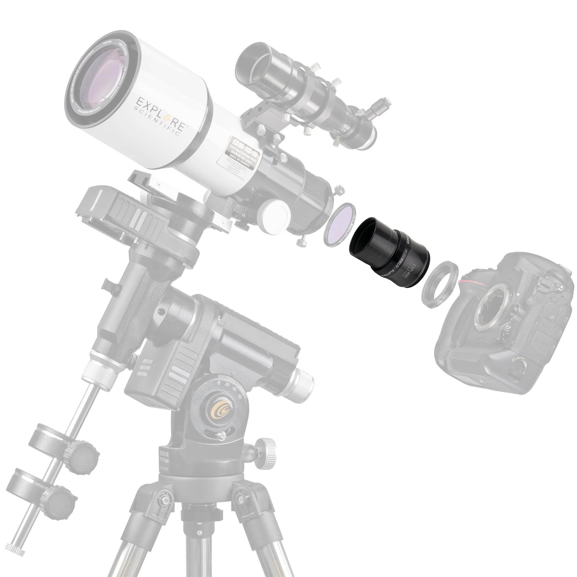 Explore Scientific Explore Scientific Field Flattener for Refractor Telescopes with Focal Ratio of f/5 to f7 for Astrophotography