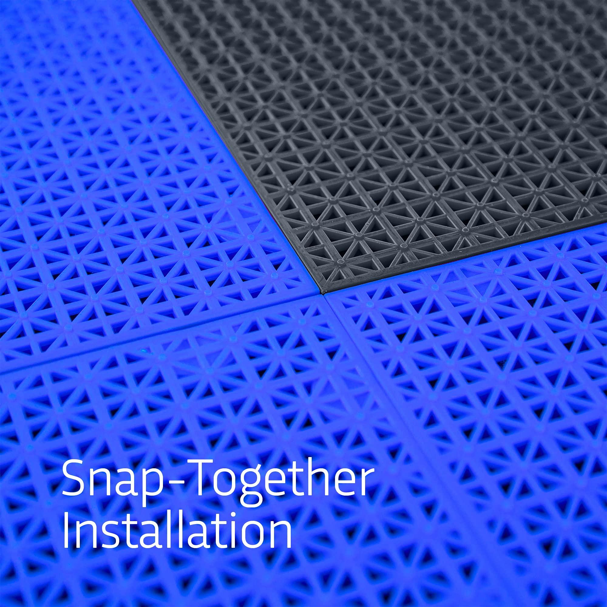 IncStores IncStores 5/8 Inch Thick ProGame Outdoor Basketball Court Flooring | Build The Ultimate Space for Basketball, Tennis, and More with Weatherproof Plastic Floor Tiles | 40 Tiles, Graphite
