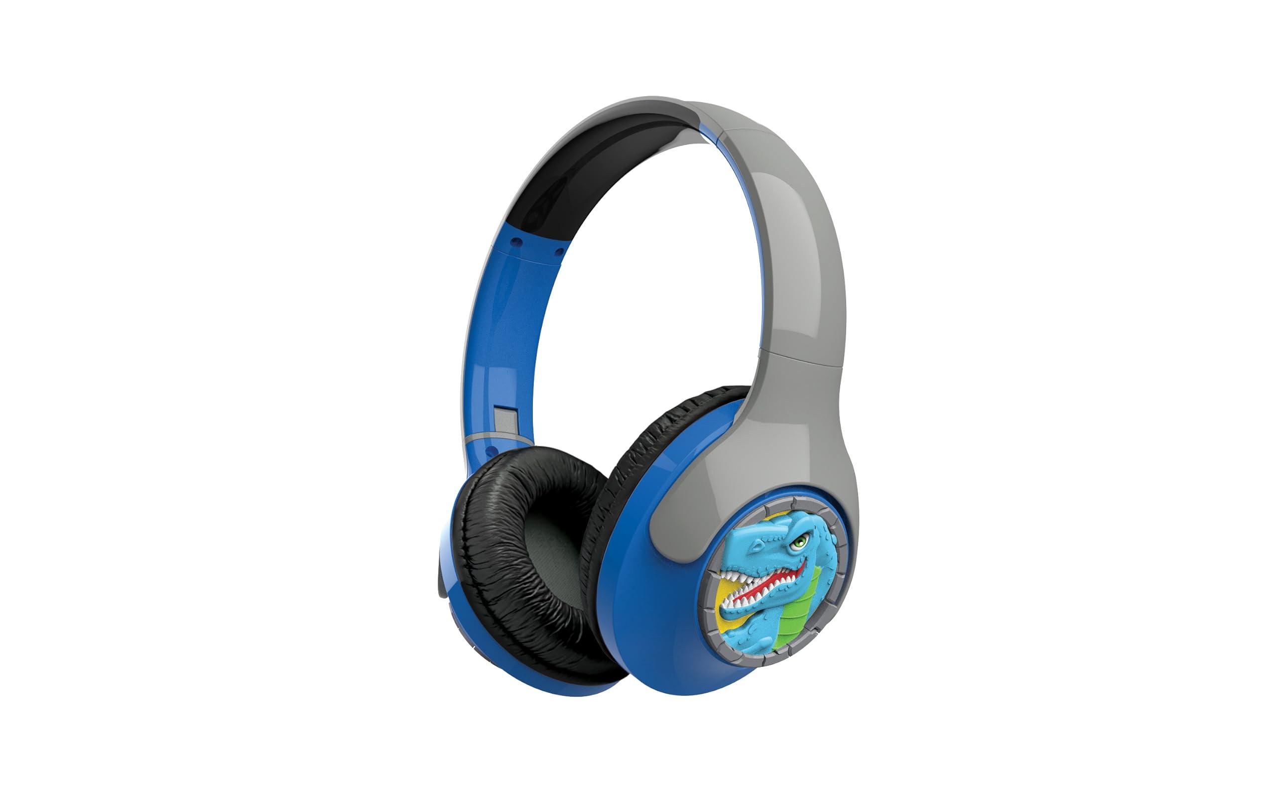 eKids eKids Dinosaur Headphones for Kids, Volume Reduced Bluetooth Headphones for School, Home, or Travel