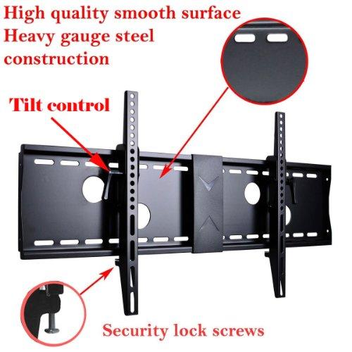 VideoSecu VideoSecu Tilt TV Wall Mount Bracket for Most 37 to 75-Inch LCD LED Plasma Screen Display up to VESA 400X400 684X300 600x400mm with HDMI Cable, Bubble Level MP502B 3KR