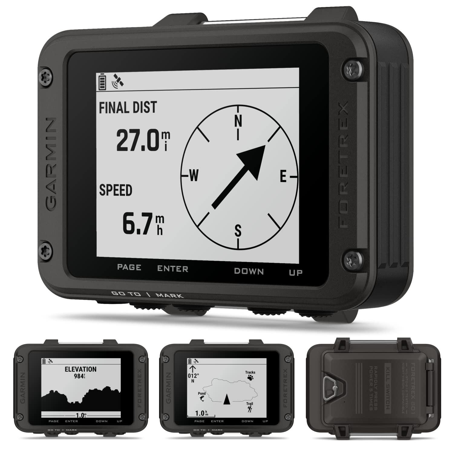 Wearable4U Garmin Foretrex 801 Wrist-Mounted GPS Navigator with Tactical Features, No Strap with Wearable4U E-Bank Bundle