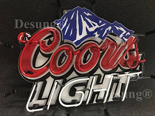 Desung Desung 19"x15" Coor Lights Mountain Neon Sign Light HD Vivid Printing Technology Man Cave Beer Bar Pub Handmade Real Glass Tube Lamp NT02