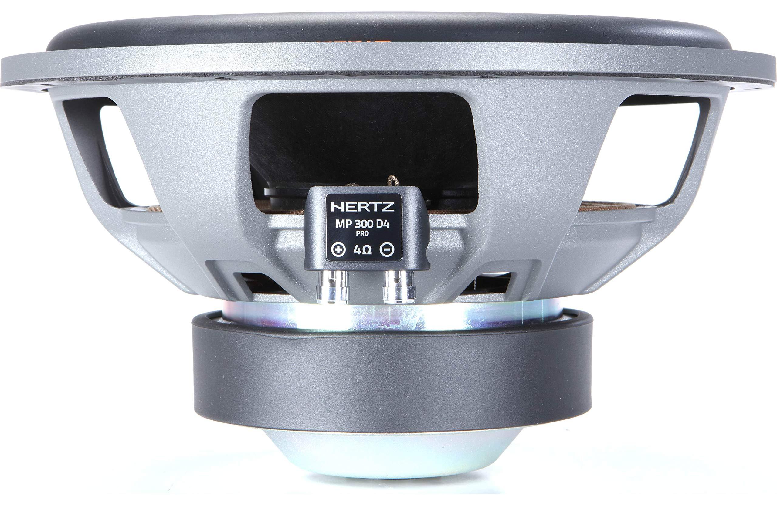 HERTZ HERTZ MP 300 D4.3 Mille Pro 12\" 1200W Sub Dual 4 Ohm Subwoofer Bass Speaker