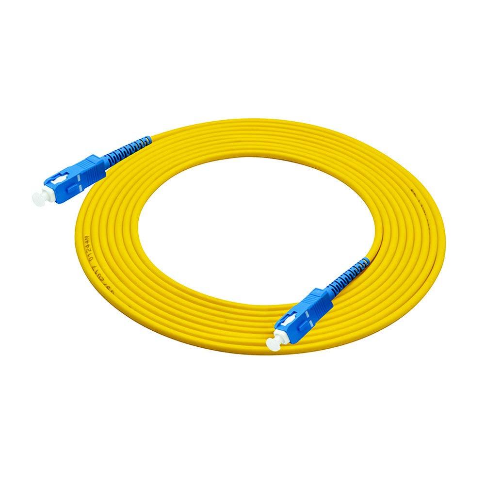 Jeirdus Jeirdus 15Meters 50ft SC to SC Fiber Optic Cable Jumper Optical Patch Cord Simplex Single-Mode 9/125 SC-SC