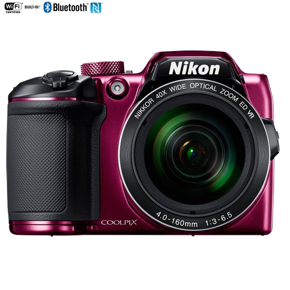Nikon Nikon COOLPIX B500 16MP 40x Optical Zoom Digital Camera w/Wi-Fi (Plum) - (Renewed)
