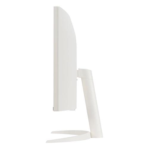 LG LG 34SR60QC-W 34-inch QHD (3440x1440) Curved Smart Monitor with Streaming, UltraWide Screen, webOS, HDR10, 100Hz, Built-in Speaker, AirPlay2, Screen Share, Bluetooth, ThinQ App, White