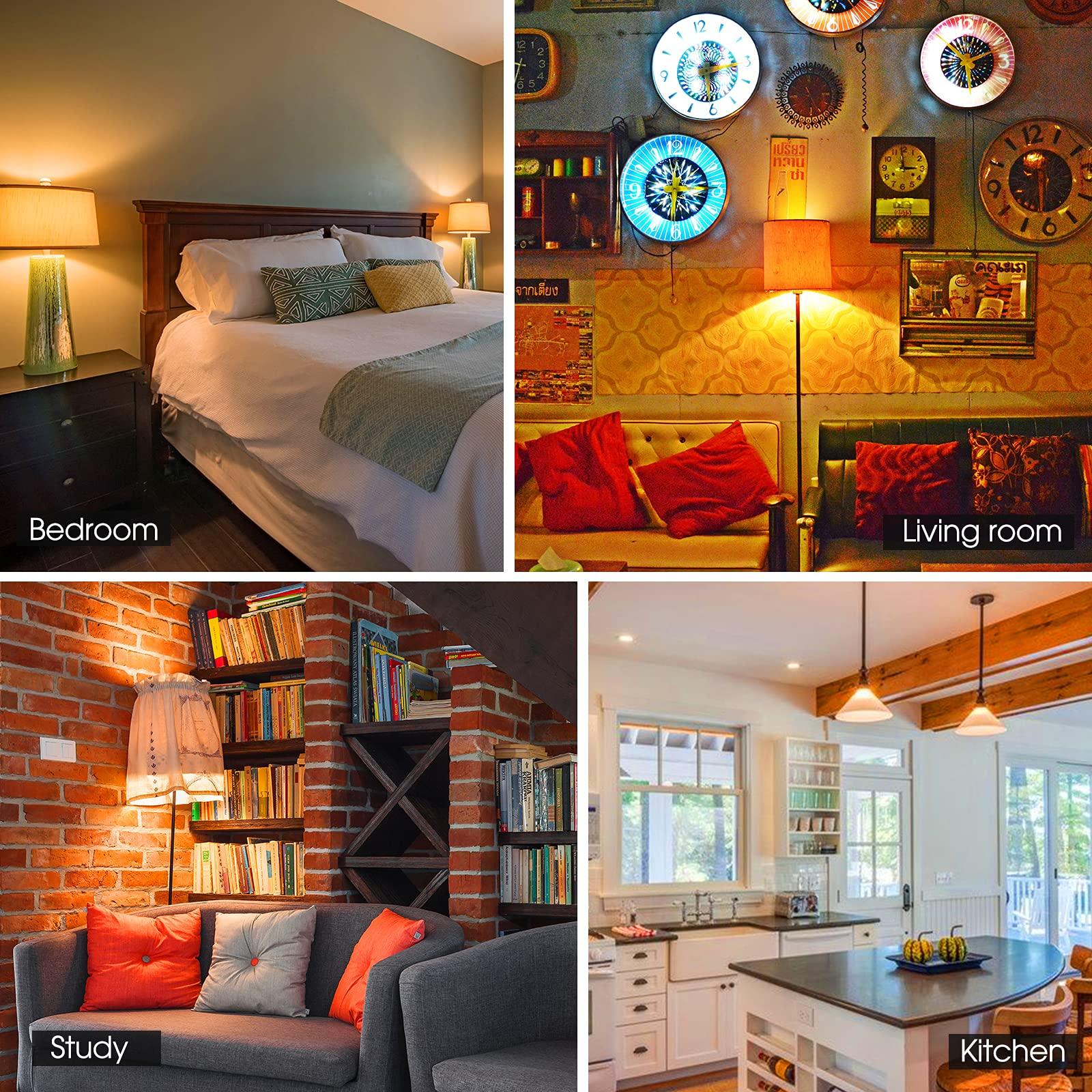 ENERGETIC SMARTER LIGHTING Energetic Lighting 40W Equivalent A19 LED Light Bulb, Soft White 2700K, UL Listed, E26 Standard Base, Non-Dimmable LED Light Bulb, 4-Pack