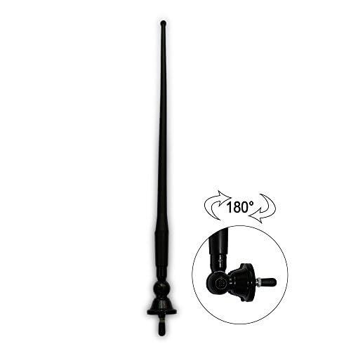 Herdio Herdio Waterproof Marine Radio Antenna 3.0mm Connector Rubber Duck Dipole Flexible Mast FM AM Antenna for Boat Car ATV UTV RZR SPA
