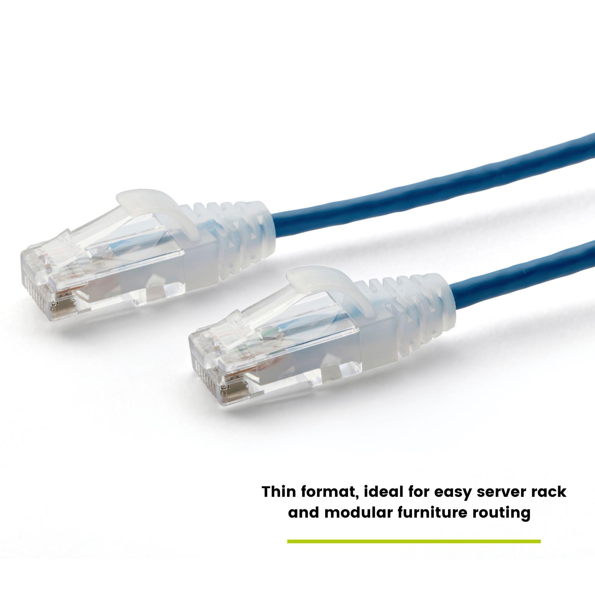 TRUE CABLE trueCABLE Cat6 Component Rated Patch Cable, Unshielded U/UTP, CM Rated, UL Listed, PoE++, 28AWG 4/PR, Blue, 25ft, 1 Pack