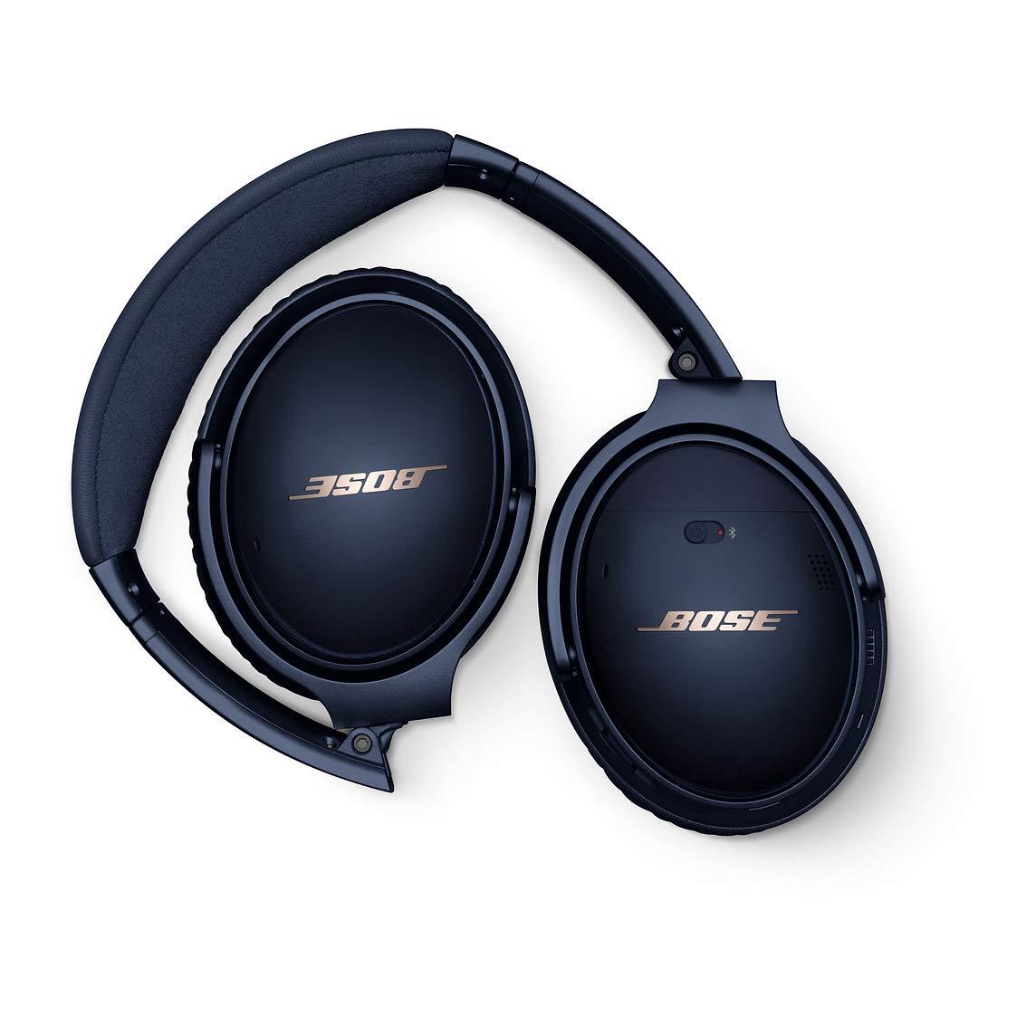 Bose Bose QuietComfort 35 (Series II) Wireless Headphones, Noise Cancelling, with Alexa voice control Triple Midnight (Renewed)