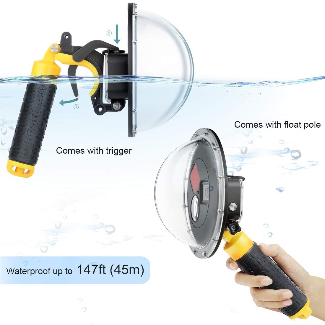 SOONSUN SOONSUN Dome Port for GoPro Hero 9 10 11 12 13 Black, Underwater Dome Lens with Waterproof Housing Case Built-in Switchable Red Filter, 10x Close-up Macro Filter and Standard Mode