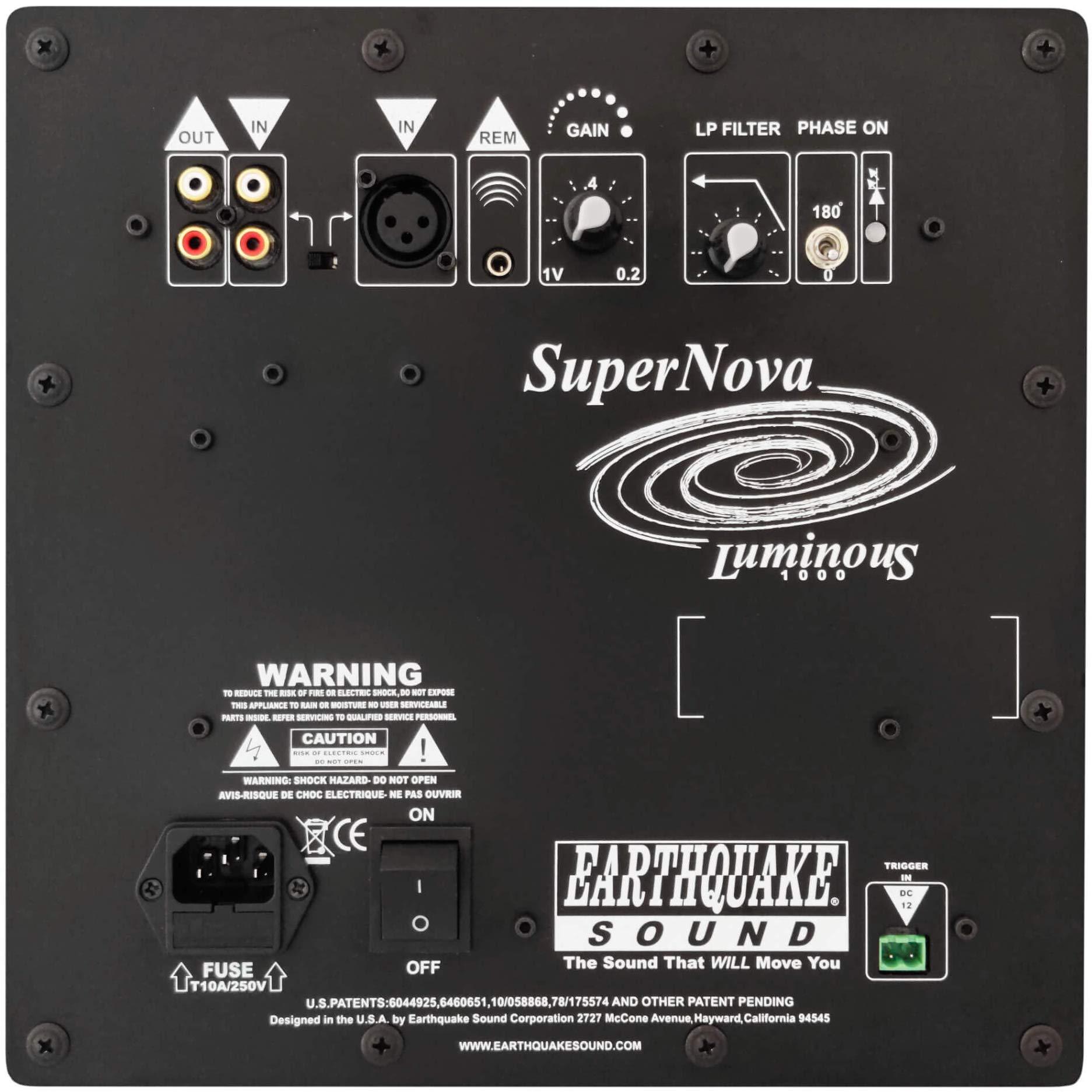 EARTHQUAKE EARTHQUAKE Sound Supernova Luminous LU-12 12-Inch Powered Subwoofer with SLAPS V2 Passive Radiator, Cherry