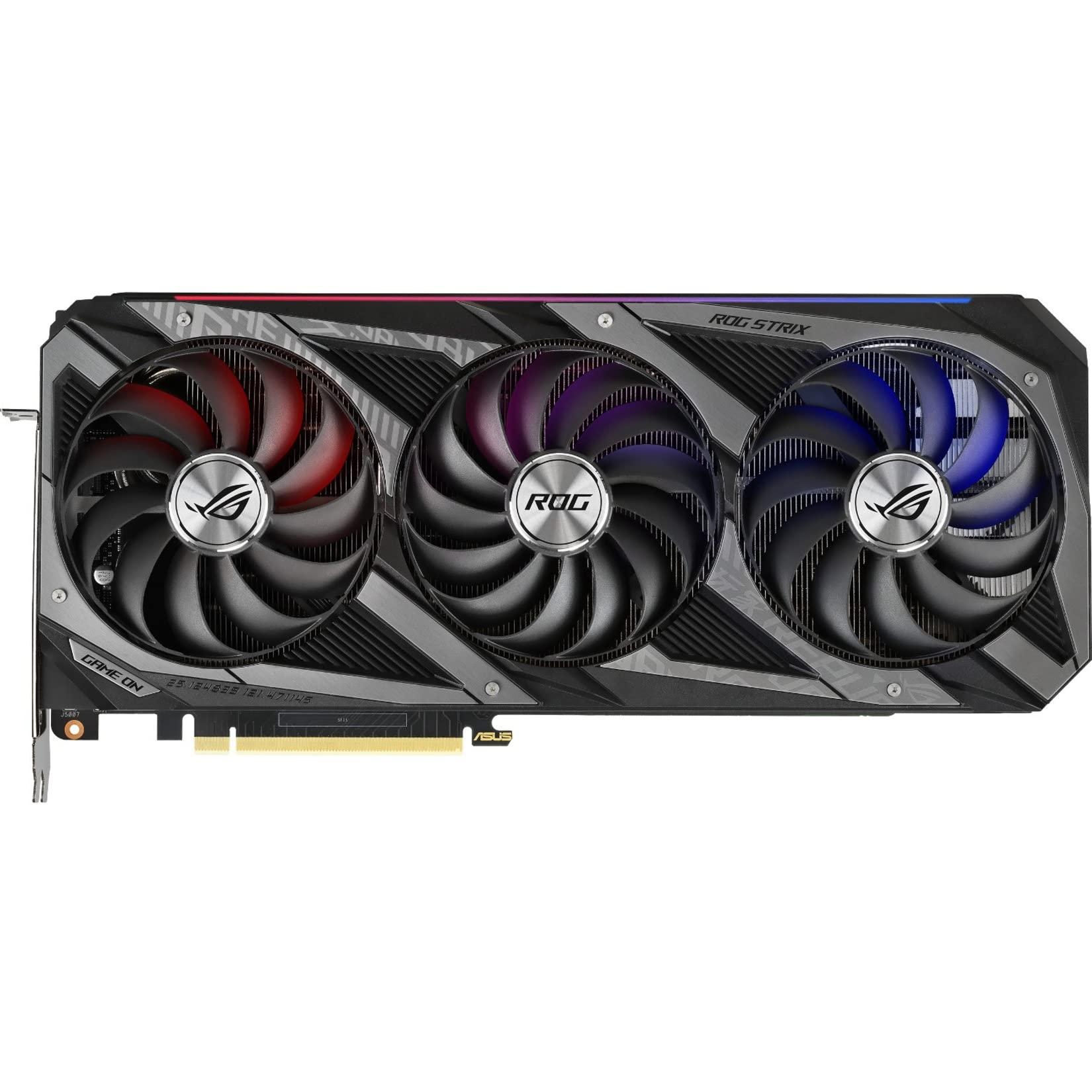 ASUS ASUS ROG Strix NVIDIA GeForce RTX 3080 OC Edition Gaming Graphics Card (PCIe 4.0, 12GB GDDR6X, LHR, HDMI 2.1, DisplayPort 1.4a, Axial-tech Fan Design, 2.9-Slot, Super Alloy Power II, GPU Tweak II)