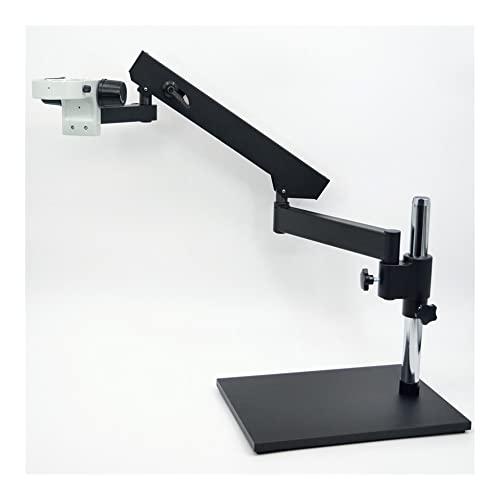 VAKUUM Lab Microscope Slides Articulating Pillar Stand Articulating Stand Zoom Microscope with Base Plate Microscope Parts (Color : FLB)