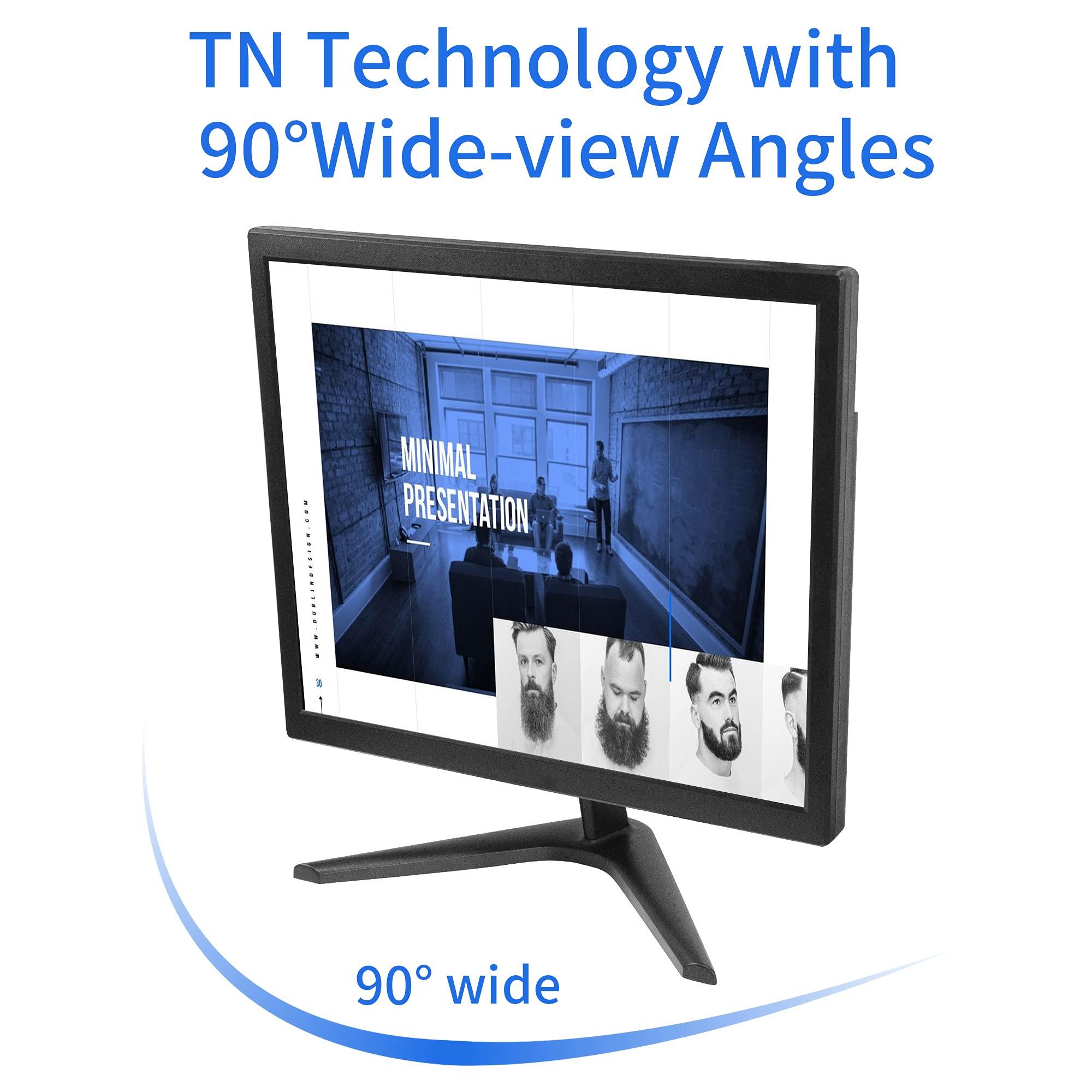 Thinlerain Thinlerain PC Monitor 17-inch 4:3 LED Backlit Monitor 1280 X 1024, 60 Hz Refresh Rate, 5Ms Response Time, VESA Mountable, VGA, HDMI, TN Panel, Built-in Speakers