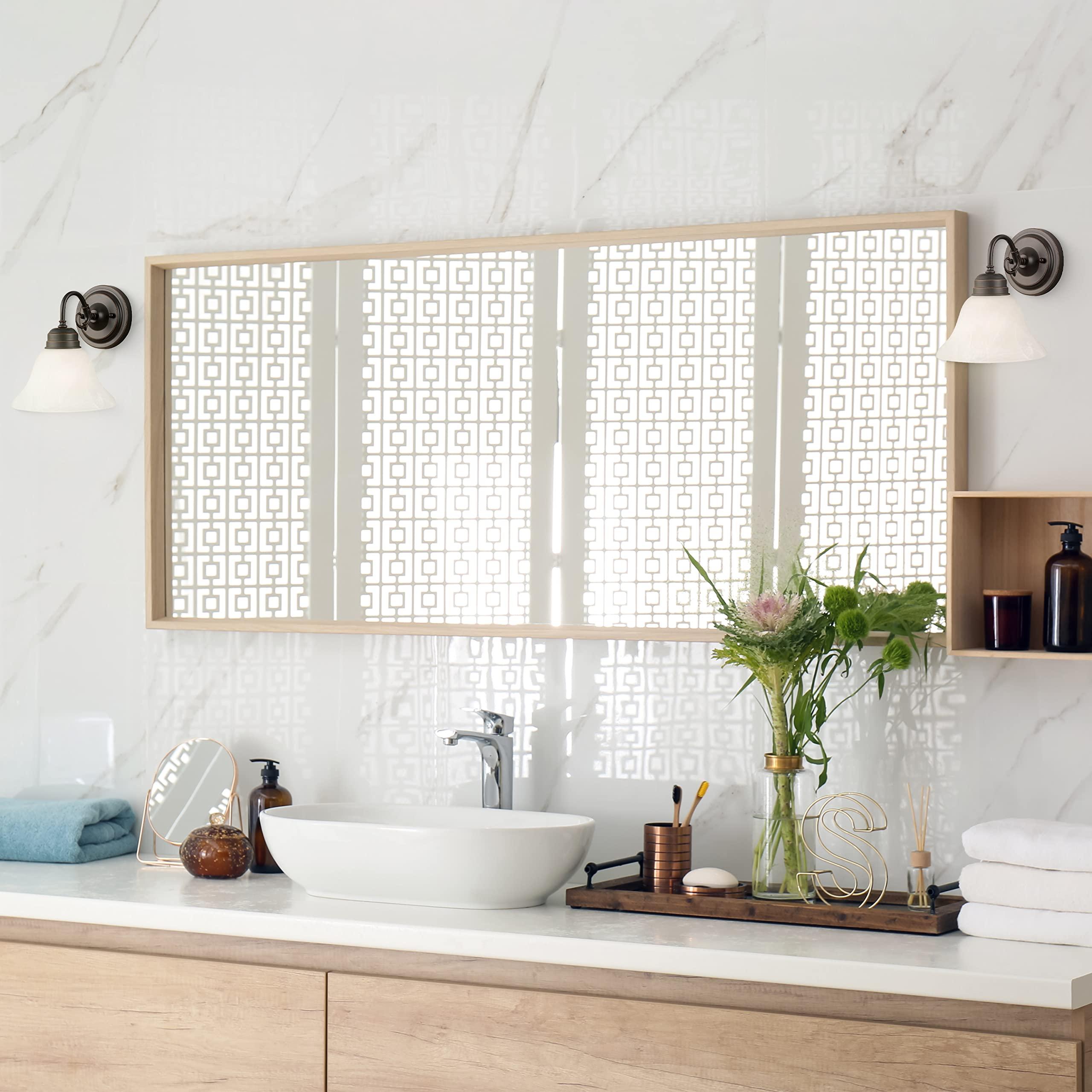 Design House Design House 514497 Millbridge Wall Traditional 1 Indoor Dimmable Light with Alabaster Glass for Bathroom Hallway Foyer, Oil Rubbed Bronze