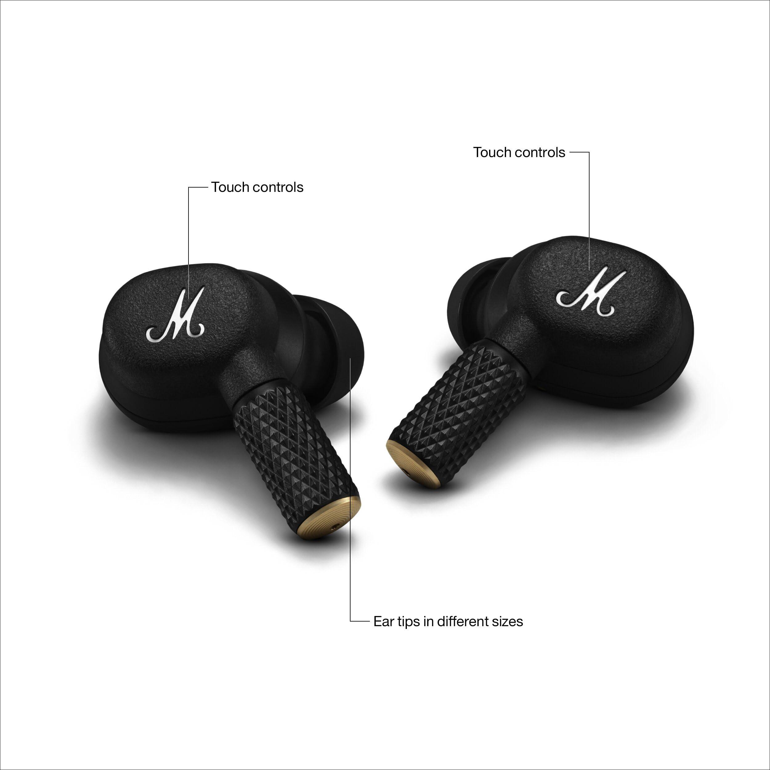 Marshall Marshall Motif II True Wireless Active Noise-Canceling Earbuds Headphones, Black