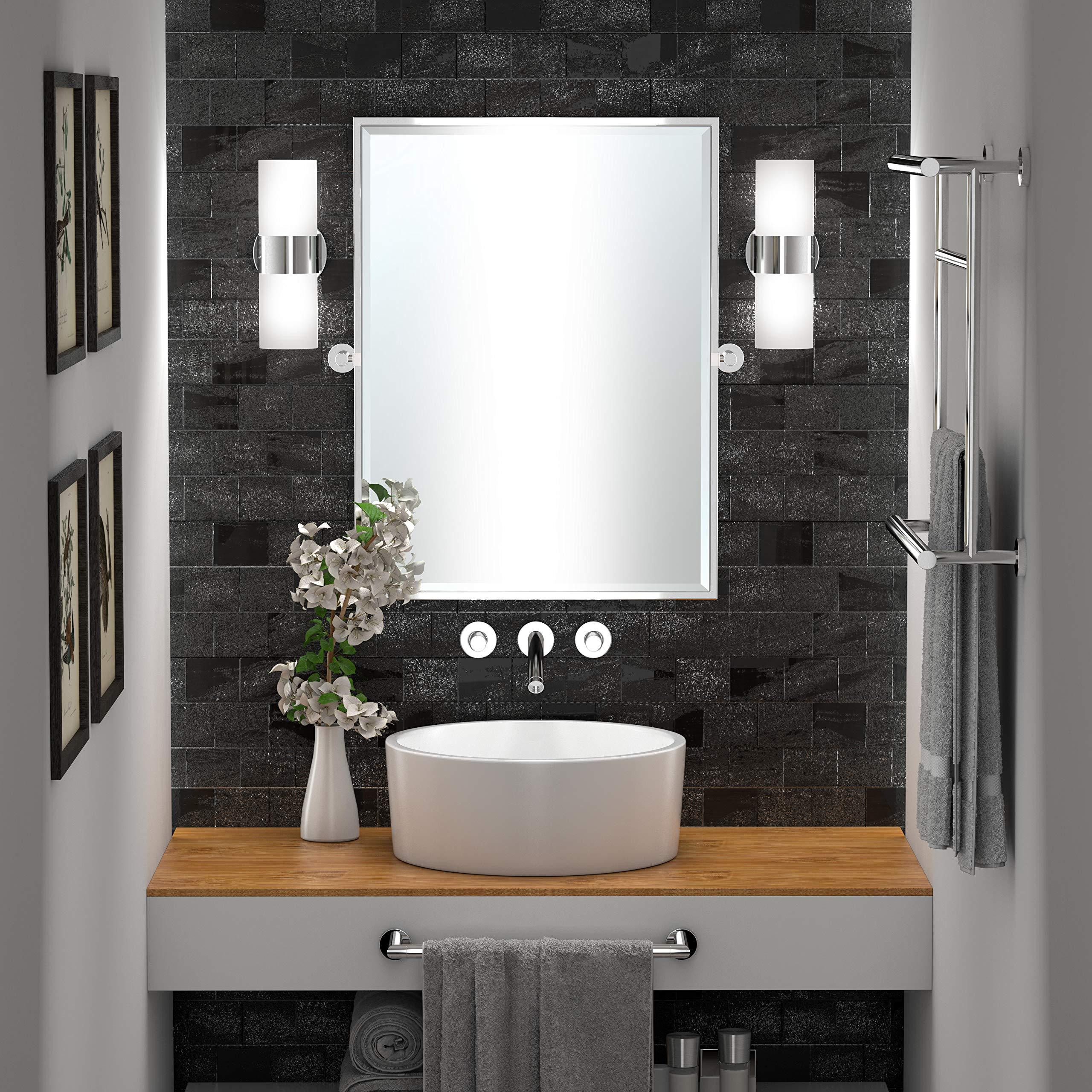 Gatco Gatco 1636 Glam Triple Sconce Chrome | Wall Mounted 19.50\" W 3- Light Bathroom Vanity Lighting Fixture with Frosted Glass Shades