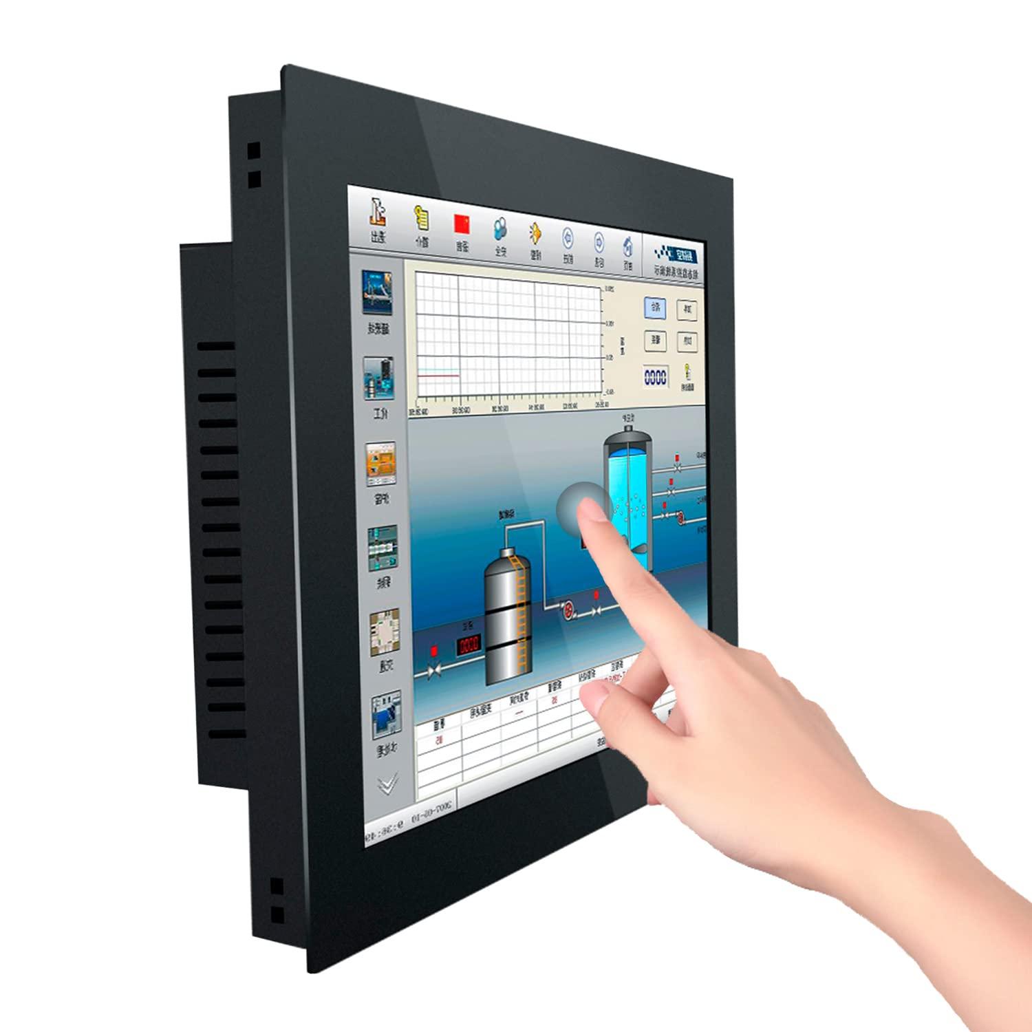 DirectNine Basics 15 Inch Resistive Touch Screen Industrial All-in-one PC WiFi with LAN Win10 (4GB RAM 512GB SSD, Core i5-6200U)