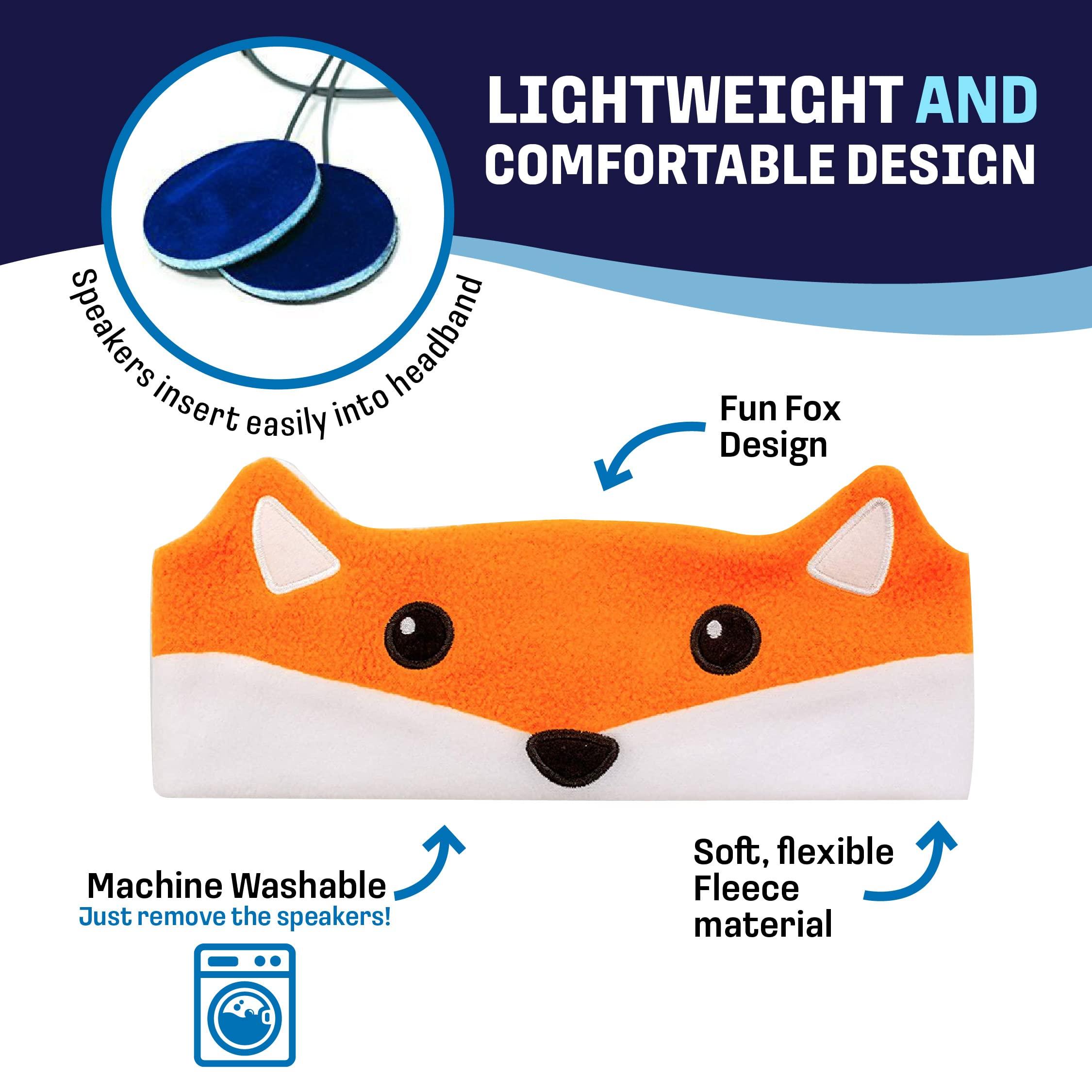 CozyPhones CozyPhones Kids Headphones Volume Limited with Thin Speakers & Super Soft Fleece Headband - Perfect Toddlers & Children\'s Earphones for Home, School & Travel - Fox