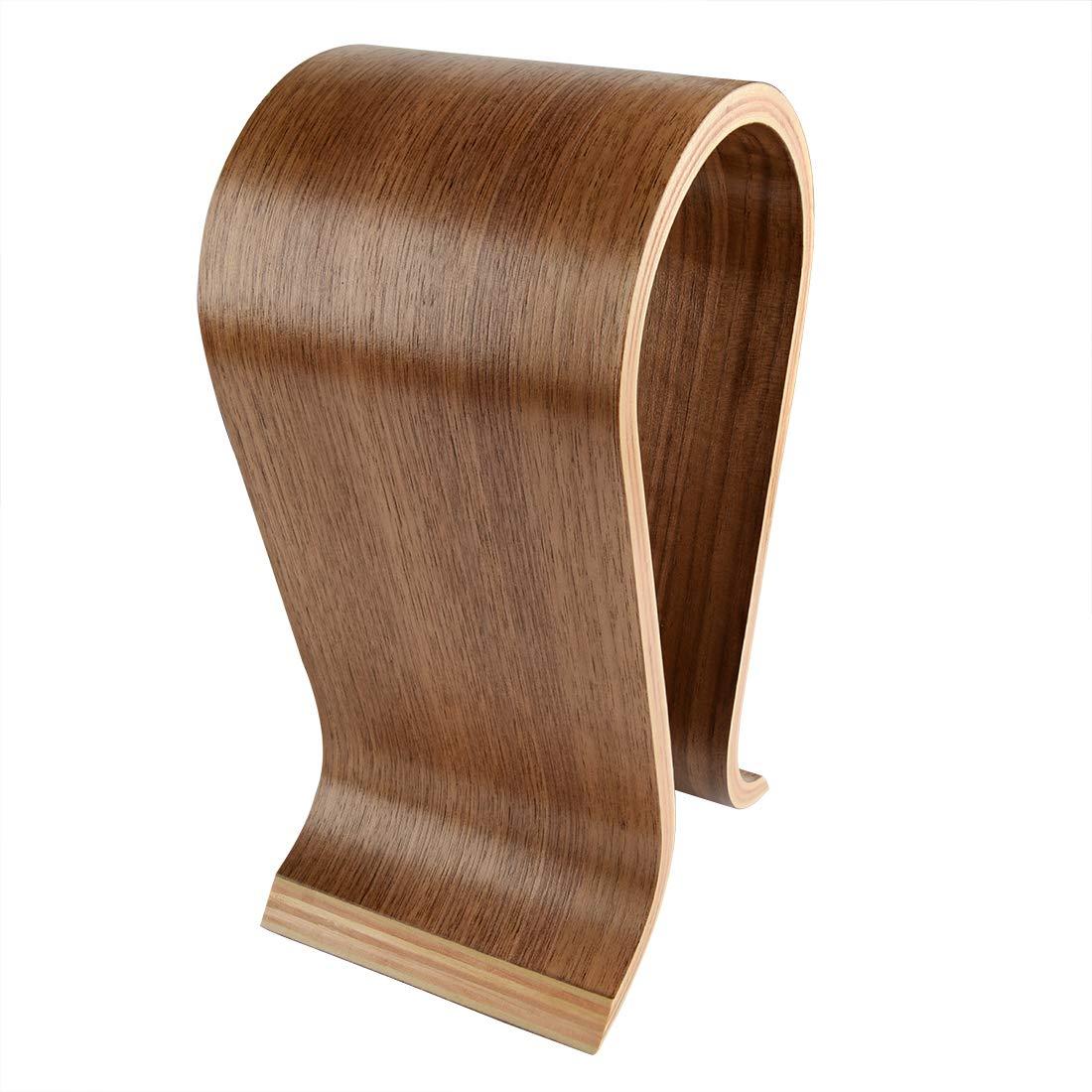 Linkidea Linkidea Wooden Omega Headphones Stand/Wooden Headphone Hanger/Wood Headset Holder/Omega Earphone Desk Display Hanger - Wooden Headsets Walnut Finish