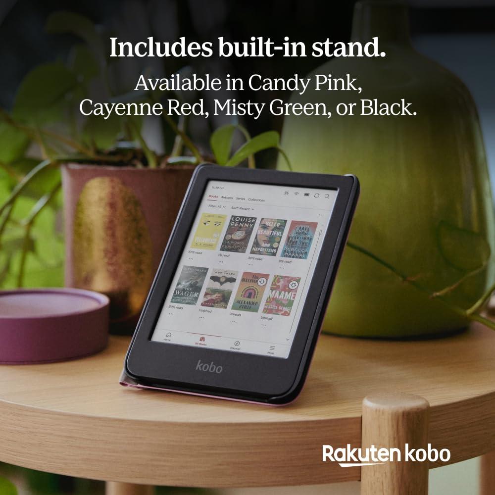 Kobo Kobo Clara Colour/BW SleepCover Case | Black | Sleep/Wake Technology | Built-in 2-Way Stand | Vegan Leather | Compatible with 6 Kobo Clara Colour/BW eReader