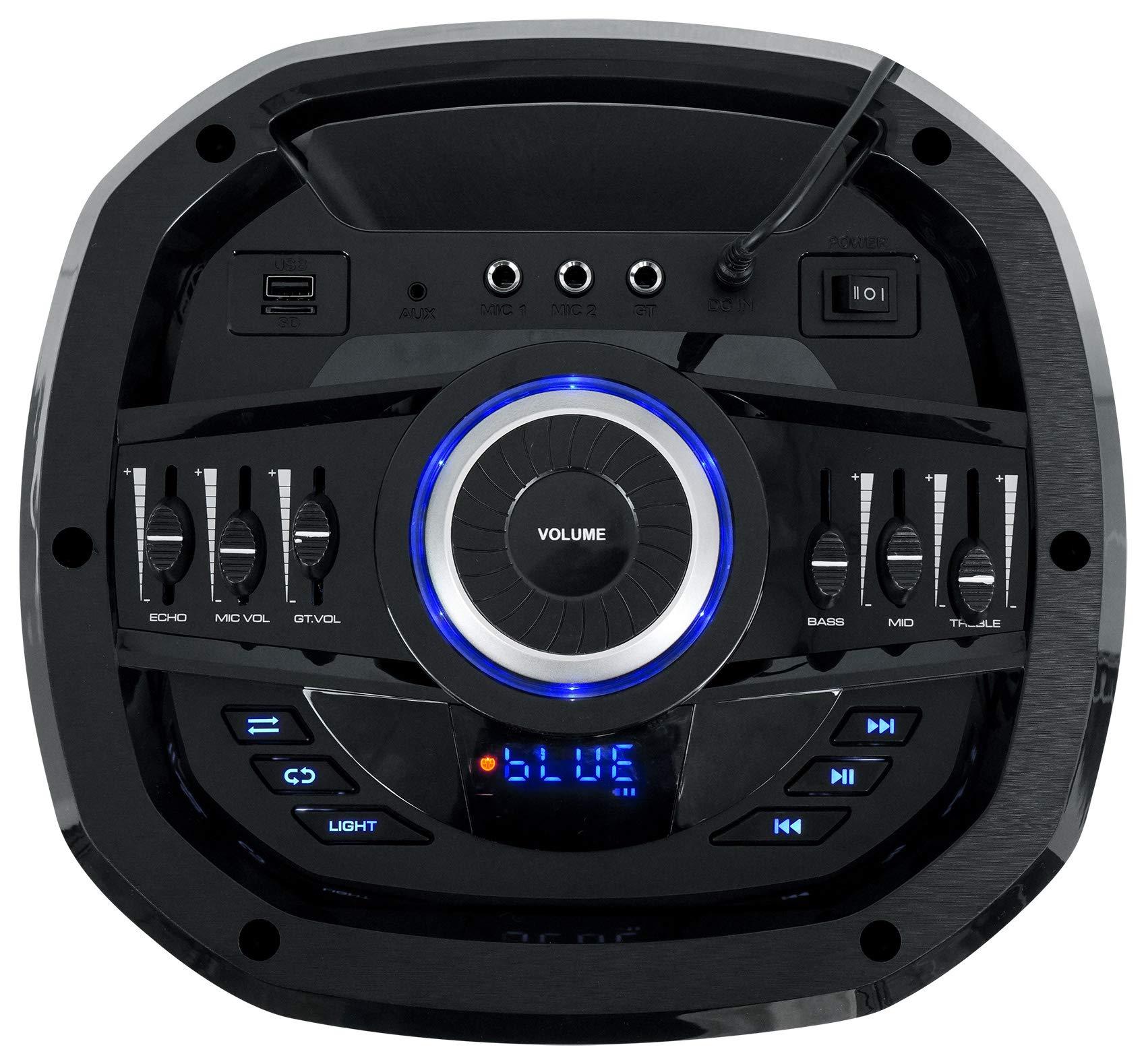 KICKER (2) KICKER 48BTCAN65 6.5" Powered Tower Speakers w/Bluetooth Bundle with Rockville House Party Speaker (2 Items)