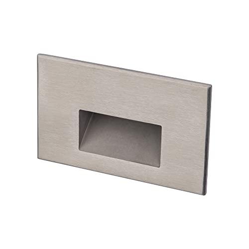 WAC Lighting WAC Landscape Lighting, LEDme 120V LED Horizontal Indoor and Outdoor Step and Wall Light 3000K Built-in LED in Stainless Steel
