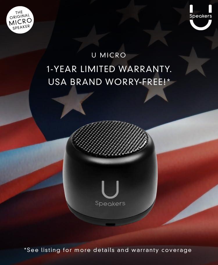 Fashionit Fashionit U Micro Speaker | Stylish Portable Wireless Bluetooth 5.0 with Built-in Mic & Remote Shutter | Perfect Little Speaker for Home, Parties, Travel! Small Device, Rich Sound | Mirror Gold