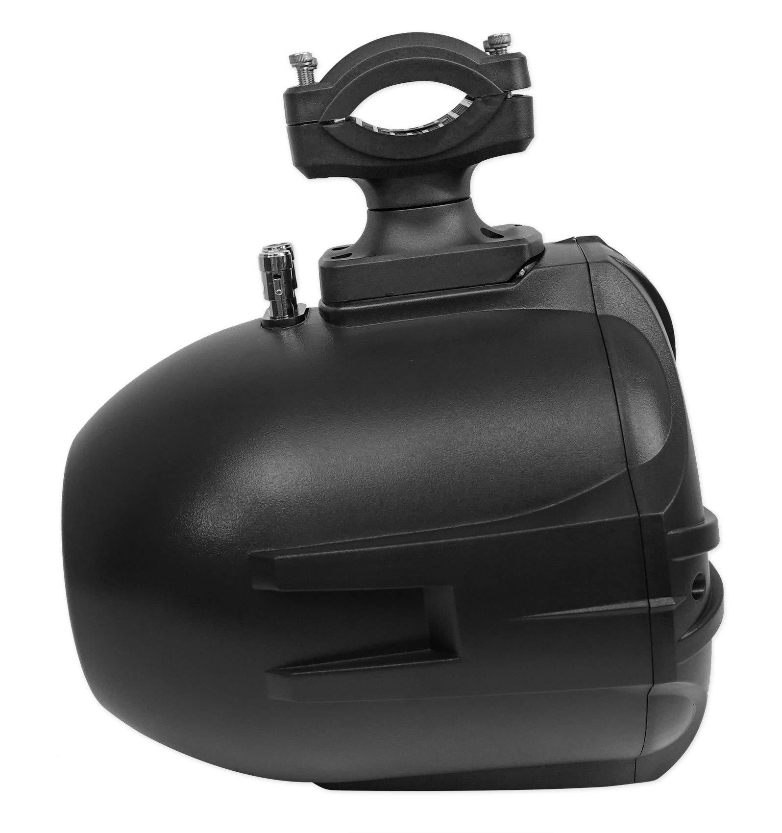 Rockville Rockville (2) RWB70B Black 6.5" Marine Wakeboard Swivel Tower Speakers+Receiver