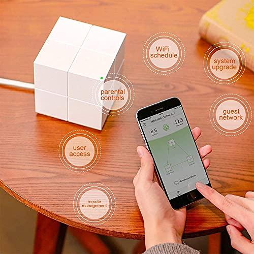 Tenda Tenda Nova Mesh WiFi System MW6 - Covers up to 6000 sq.ft - AC1200 Whole Home WiFi Mesh System - Gigabit Dual-Band Mesh Network for 90 Devices - Replaces Wireless Router and WiFi Extender - 3-Pack