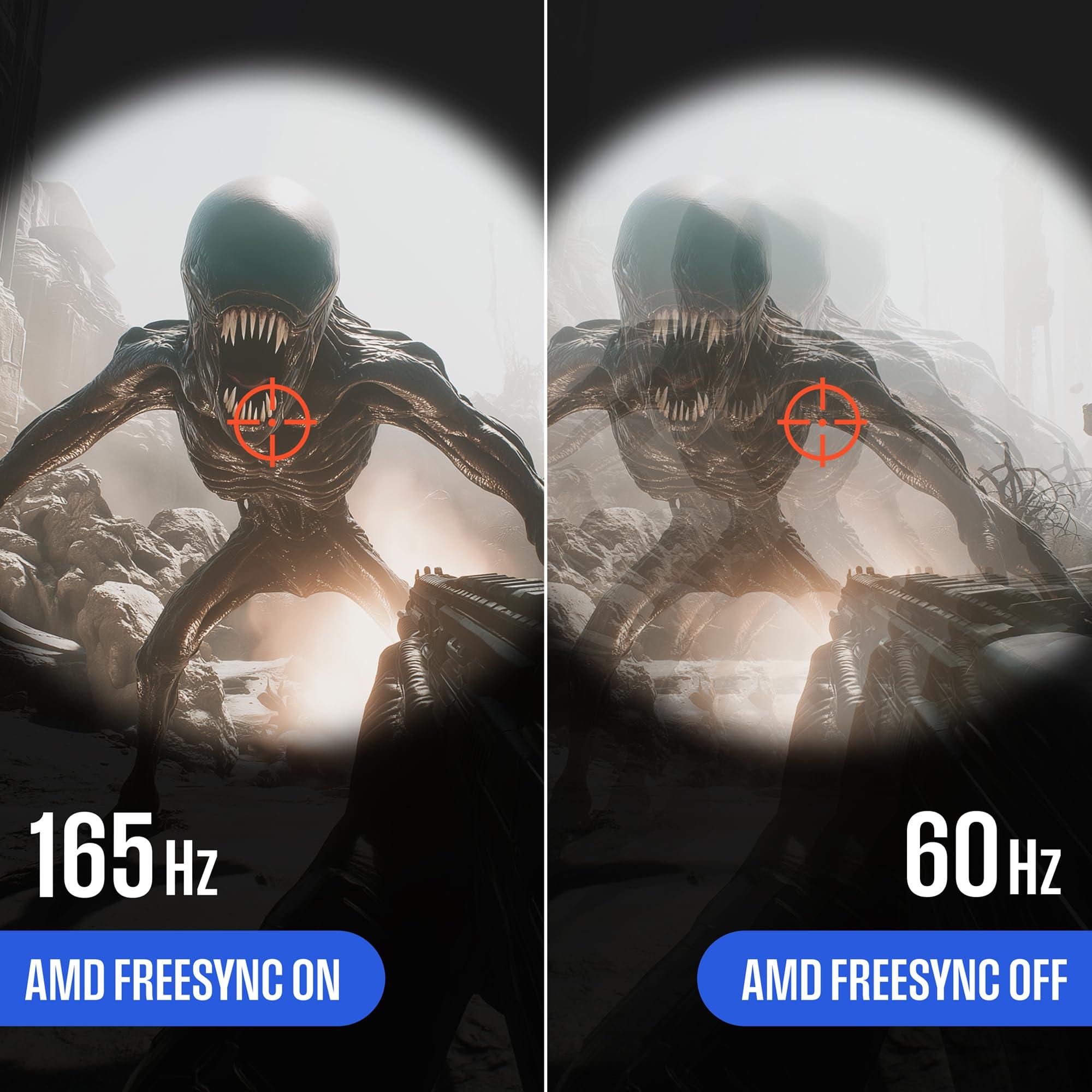 Westinghouse Westinghouse 24 Inch Curved Full HD Gaming Monitor, 165Hz, AMD FreeSync Support, Low Motion Blur, 1500R Curve, 1920 x 1080, for PC Games with Built in Speakers, DisplayPort, HDMI