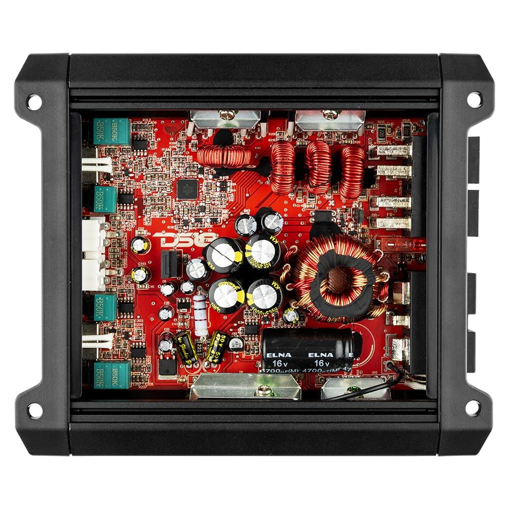 DS18 DS18 SXE-2000.4D/BK 4-Channel Car Amplifier Class D Full Range 4X 150 Watts RMS @ 4-ohm - Powerful and Compact Amp for Speakers in Car Audio System - Bridgeable Amp 4 Channels 2000 Watts Max Power