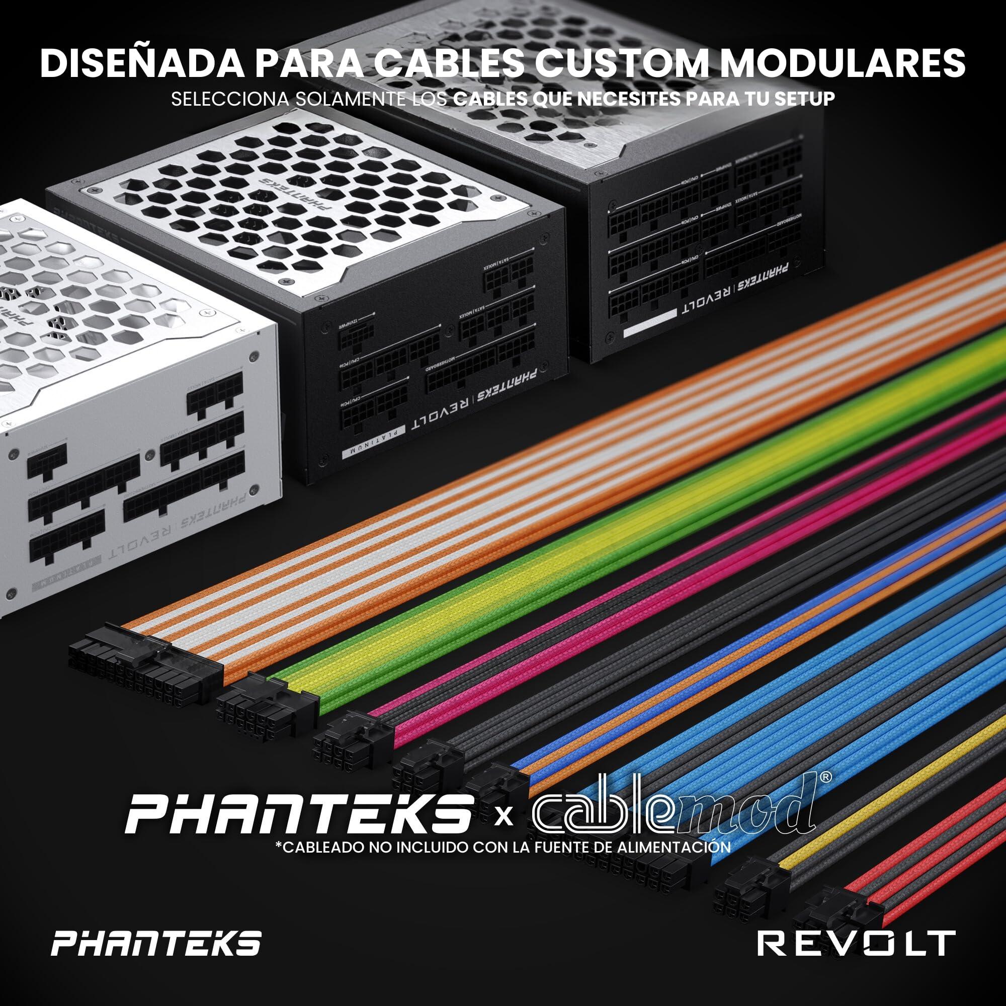 Phanteks Phanteks (PH-P1000PR_BK01C) Revolt 1000W 80PLUS Platinum, ATX 3.0, PCIe 5.0, Fully Modular, Cable-Less, Power Supply Unit Only (Cables Sold Separately), Black