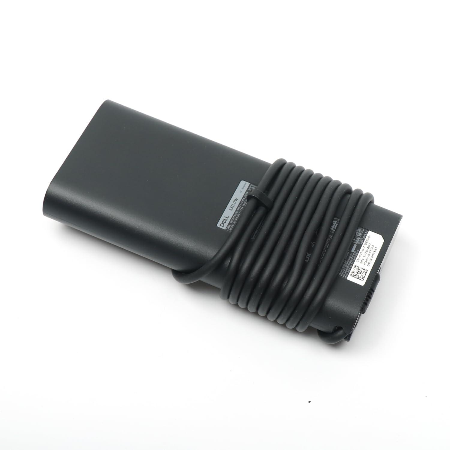 Dell Dell Laptop Charger 130W 4.5mm tip AC Adapter,Precision 3520 5540 M5520 5530 7530,XPS 15 9560 7590 AC Charger, Black, DA130PM130