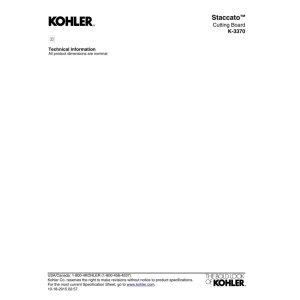 Kohler Kohler K-3370-NA 8-1/2\" x 14-13/16\" Hardwood Cutting Board No Finish