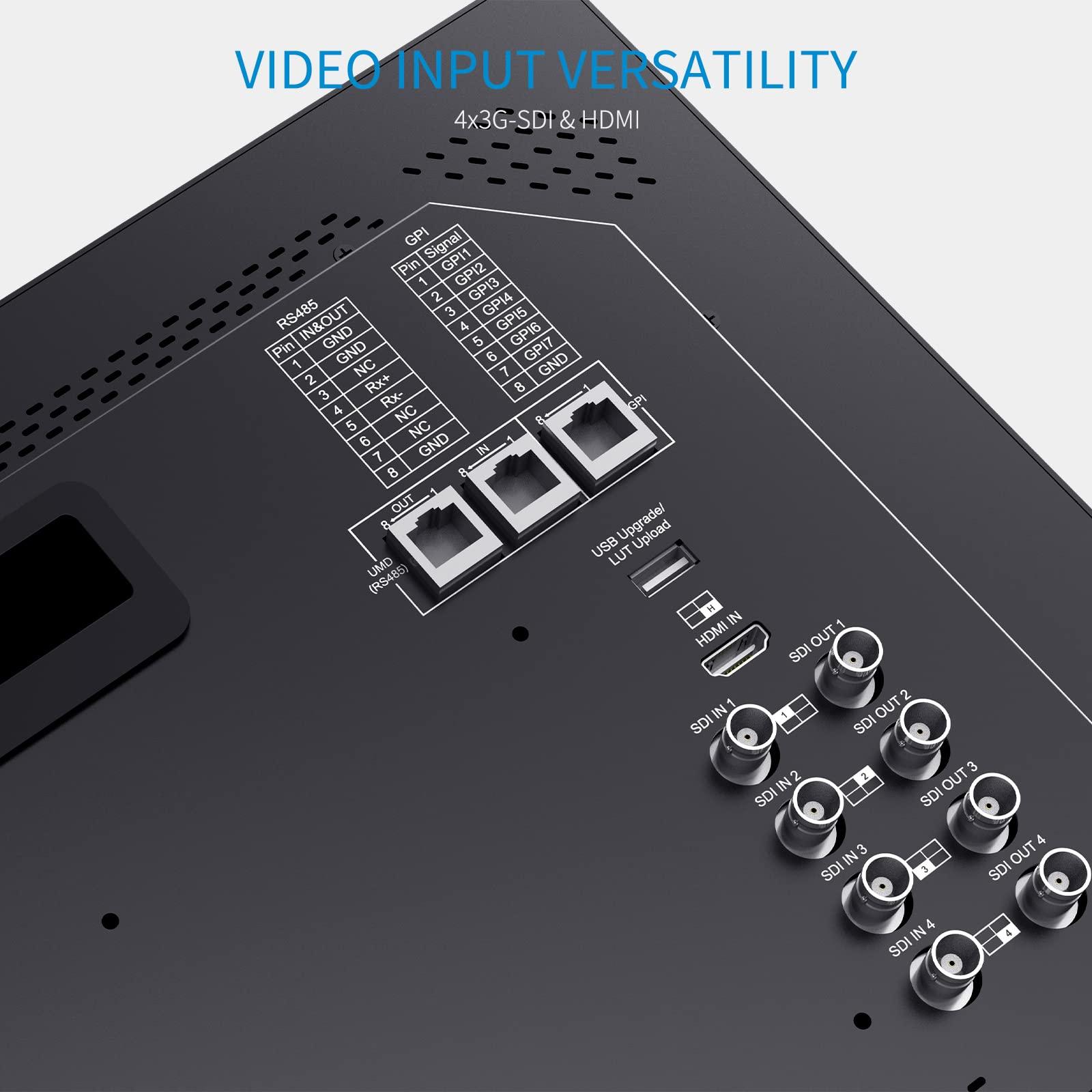 SEETEC SEETEC ATEM173S-CO 17.3 inch Multi Camera Director Broadcast Carry On Production Monitor 4X SDI in Out HDMI Waveform LUT HDR 1920x1080