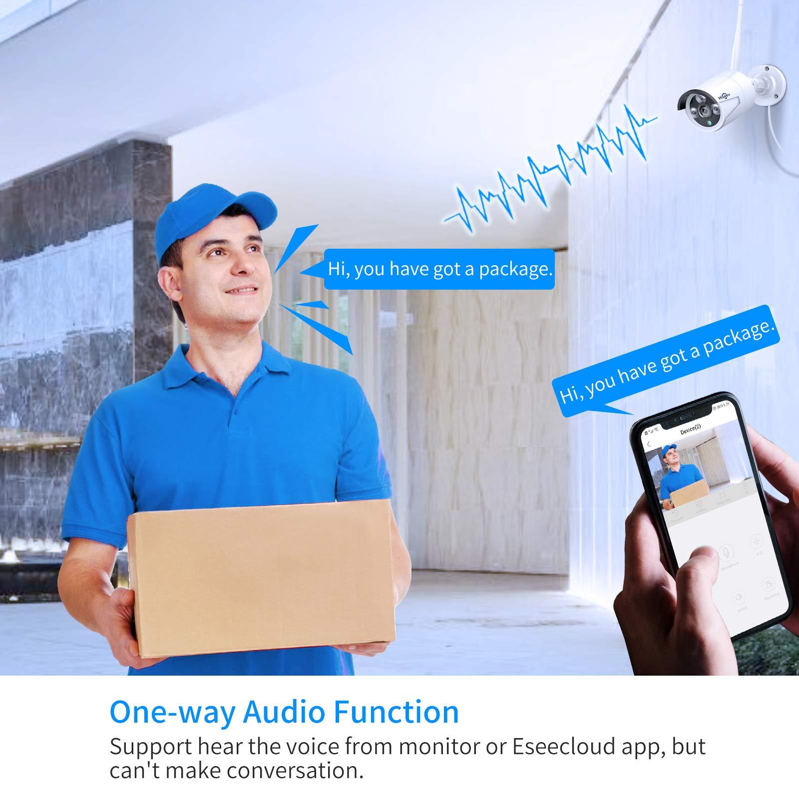 Hiseeu Hiseeu Wireless Pro WiFi Security Camera System, 16CH 4K NVR Kit, 8Pcs 5MP CCTV Home Security Camera System for Indoor/Outdoor Use, Night Vision, Waterproof, Motion Detection, 3TB Hard Drive