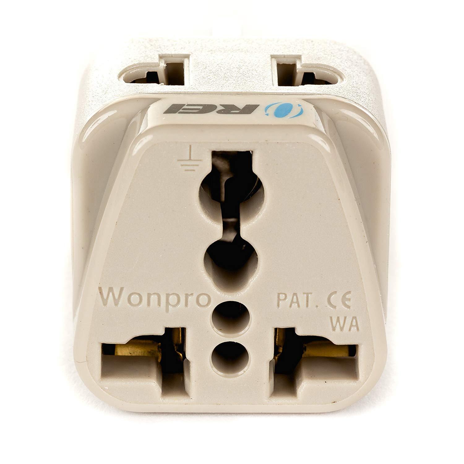 OREI OREI USA to Israel, Gaza, Palestine & More (Type H) Travel Adapter Plug - 2 in 1 - CE Certified - RoHS Compliant - 4 Pack - White Color (DB-14-4PK)