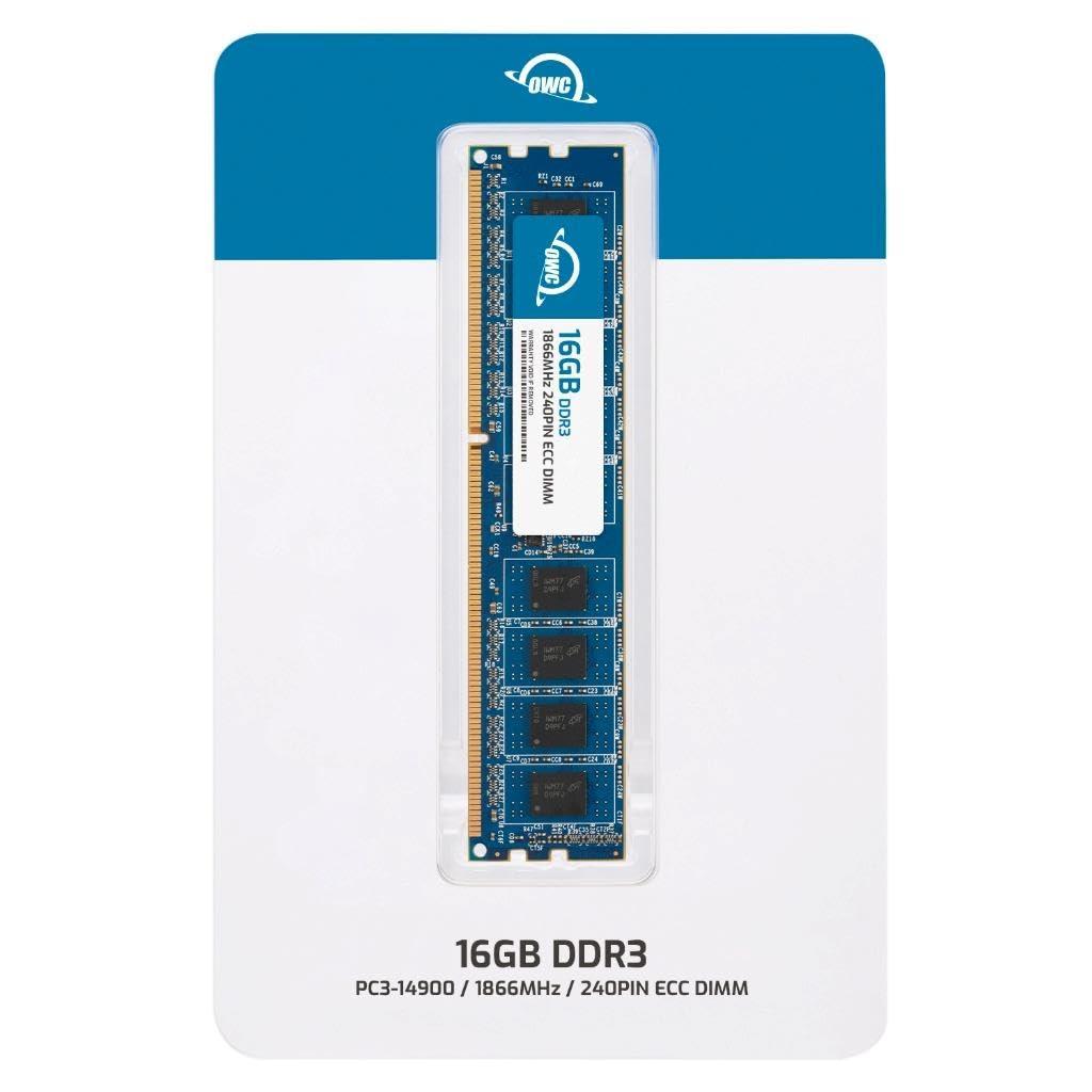 OWC OWC 16GB DDR3 1866 PC3-14900 CL13 2Rx8 240-pin 1.5V ECC Unbuffered UDIMM Memory RAM Module Upgrade for Select Desktops, Workstations, or Servers