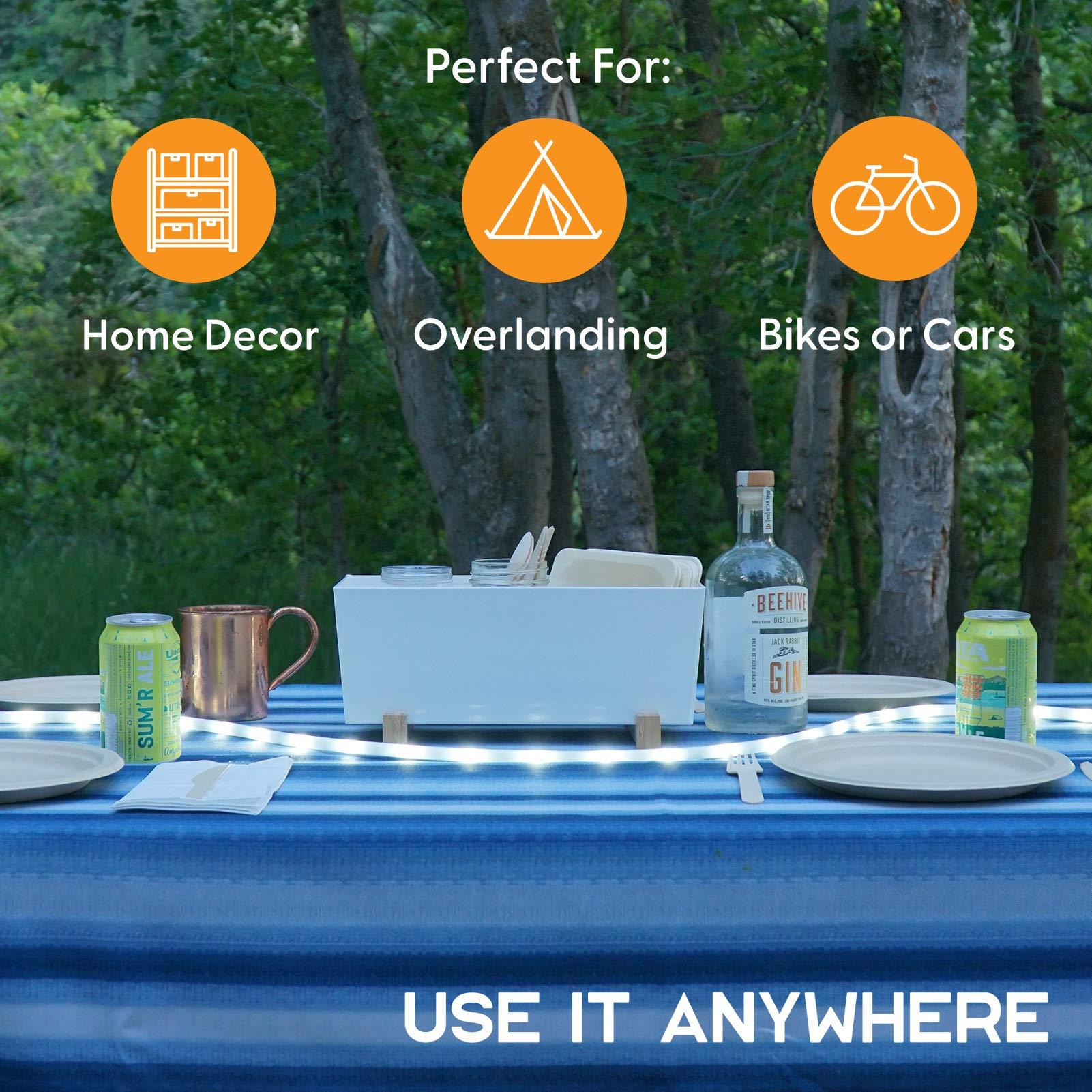 Power Practical Luminoodle XL PLus - The Original Portable LED Light Rope with USB Power Bank - 10 ft USB Waterproof String Lights - Rechargeable LED Lantern Kit