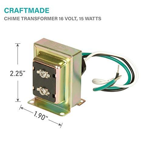 Craftmade Craftmade T1615 Chime Transformer 15 Watts 16 Volt, Brass (2.25" x 1.9")